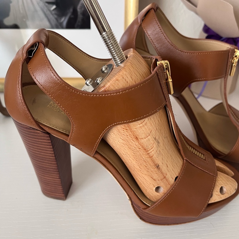 Brown Leather Women's Heels